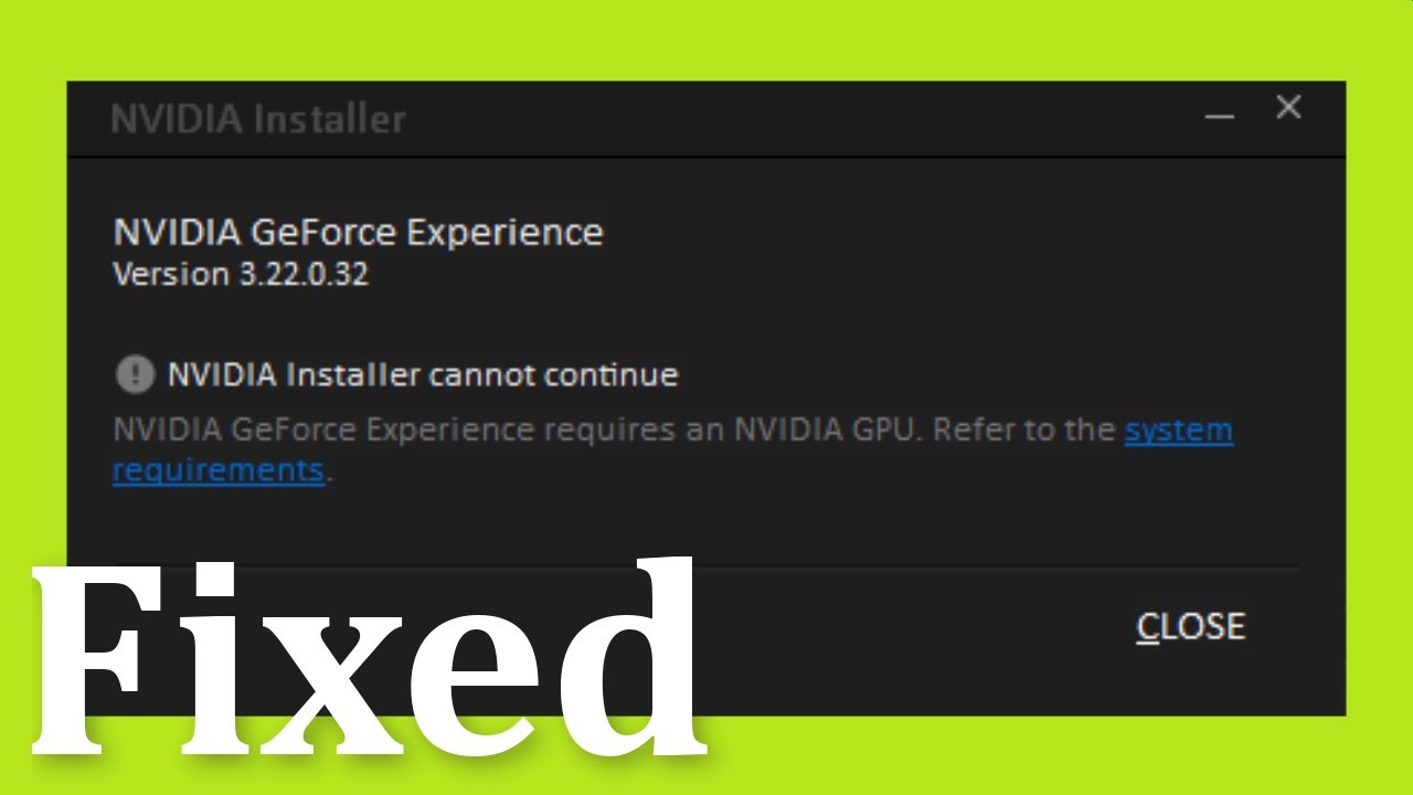  New How To Fix NVIDIA Installer Cannot Continue Error Windows 10 / 8 / 7