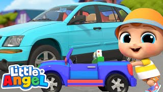 Help Fix Baby John's Toy Car With Daddy! | Best Cars & Truck Videos For Kids