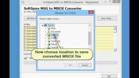 SoftSpire MSG to MBOX Converter to convert .msg files in MBOX format