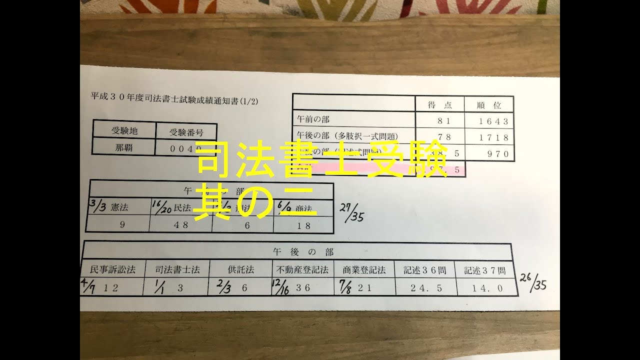 司法書士試験チャレンジ　其の二