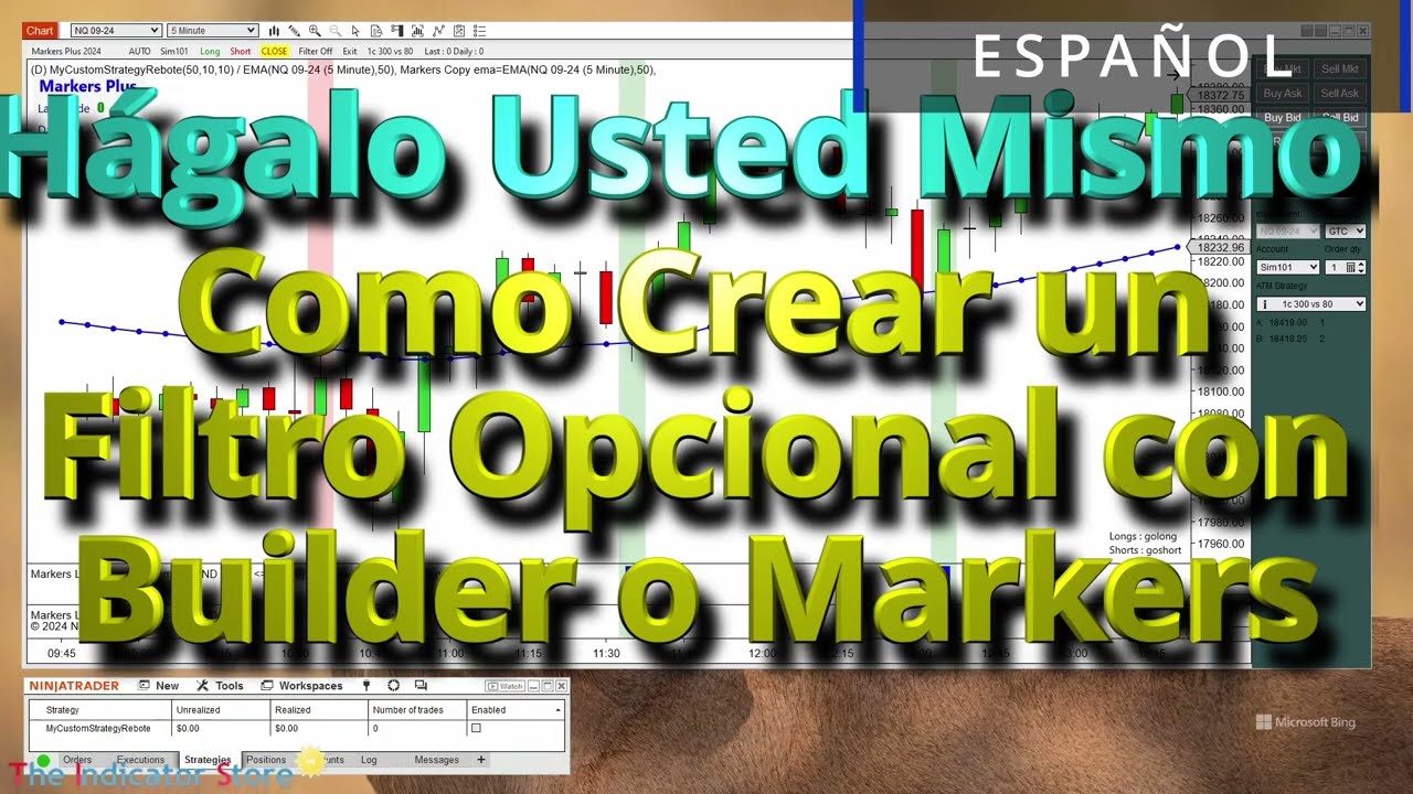 Hágalo Usted Mismo - Como hacer un filtro opcional con Markers o Builder en Ninjatrader 8