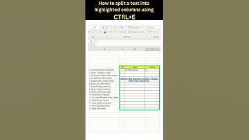 How To Use Flash Fill Using Keyboard Shortcut Key Control + E In Excel | #shorts #excel