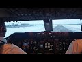 BOEING 747 landing in NOVOSIBIRSK Russia.  Video from the cockpit !