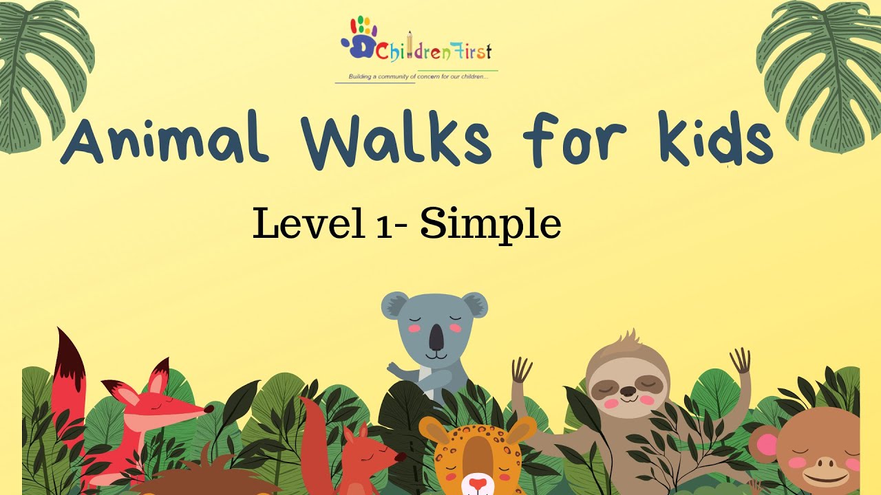 Level kids. Walk animals.