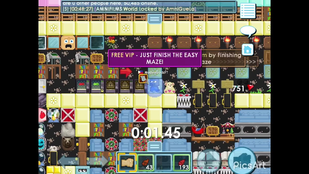 Growtopia AmniFilms Maze World Record V3.60