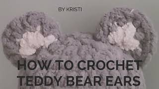 Crochet Plushies  How to Crochet Bear Ears with Chunky Yarn (Bernat Blanket)