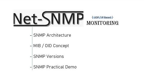 Chapter 2 Learn SNMP MONITORING (Theory - Protocol)