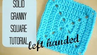 LEFT HANDED CROCHET: How to crochet a solid granny square left handed | Bella Coco