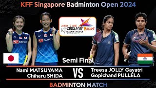 LIVE SCORE | Nami MATSUYAMA Chiharu SHIDA vs JOLLY /PULLELA Singapore Open 2024