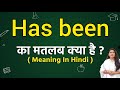 Has been meaning in hindi | Has been ka matlab kya hota hai | Word meaning