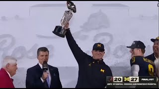 Rose Bowl trophy presentation after Michigan wins in overtime by Division One Memes 24,436 views 4 months ago 4 minutes, 18 seconds