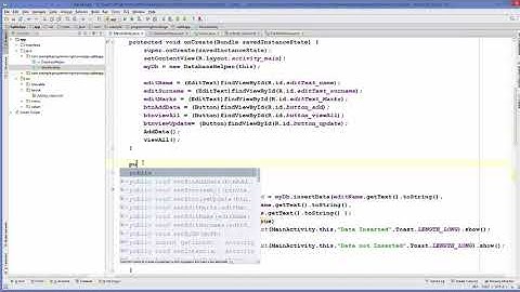 Android SQLite Database Tutorial 5 # Update values in SQLite Database table using Android