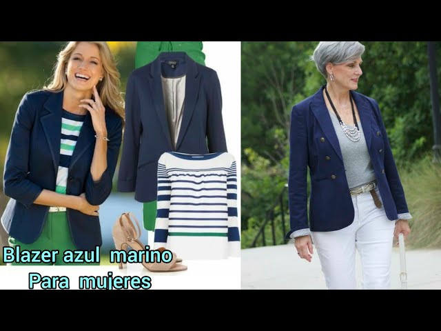 cómo combinar un BLAZER AZUL MARINO ropa casual y de moda para todas las  edades 