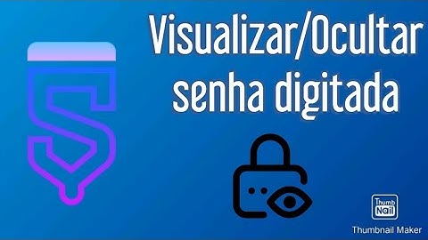 Sketchware: Visualizar/Ocultar senha digitada !