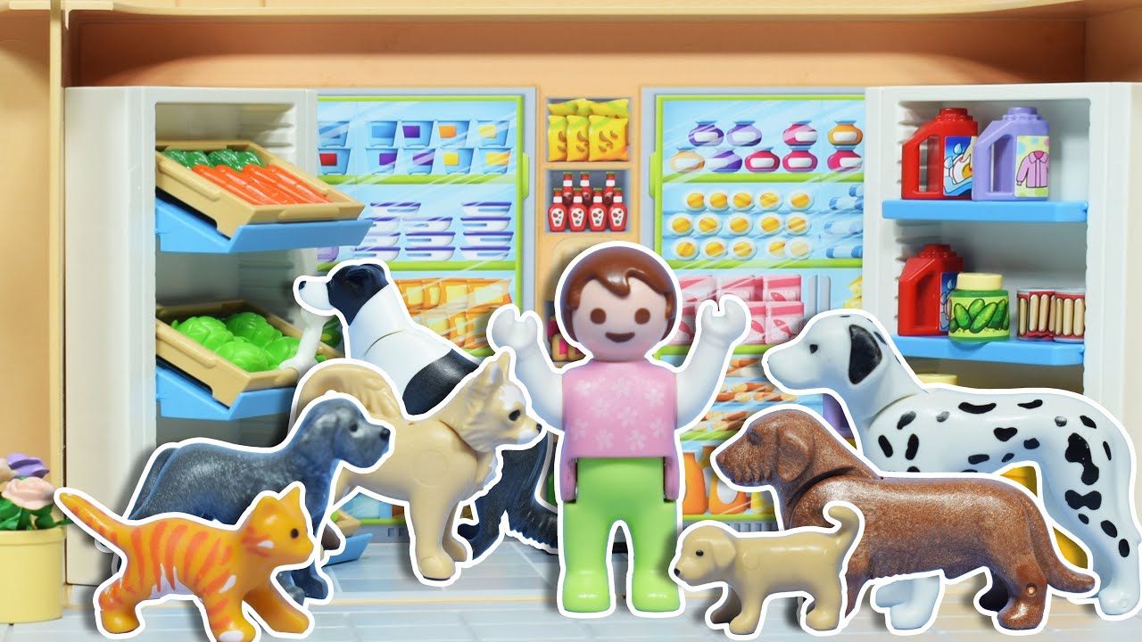 سمسم اخد الكلاب معاه السوبر ماركت - عائلة ساندي - قصص اطفال