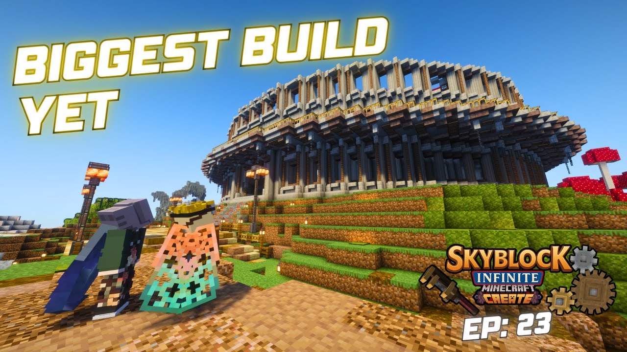 Attempting Our LARGEST Minecraft Build Yet - YouTube