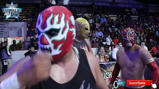 Luzbel/Tanque Infernal/Dragón de Fuego vs Astroboy/Zareek/Argos LUCHA BOOM