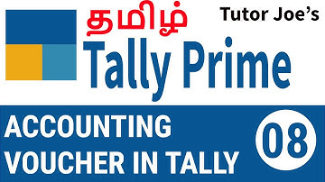 Accounting Vouchers in Tally Prime | Tally Prime Tutorial in Tamil
