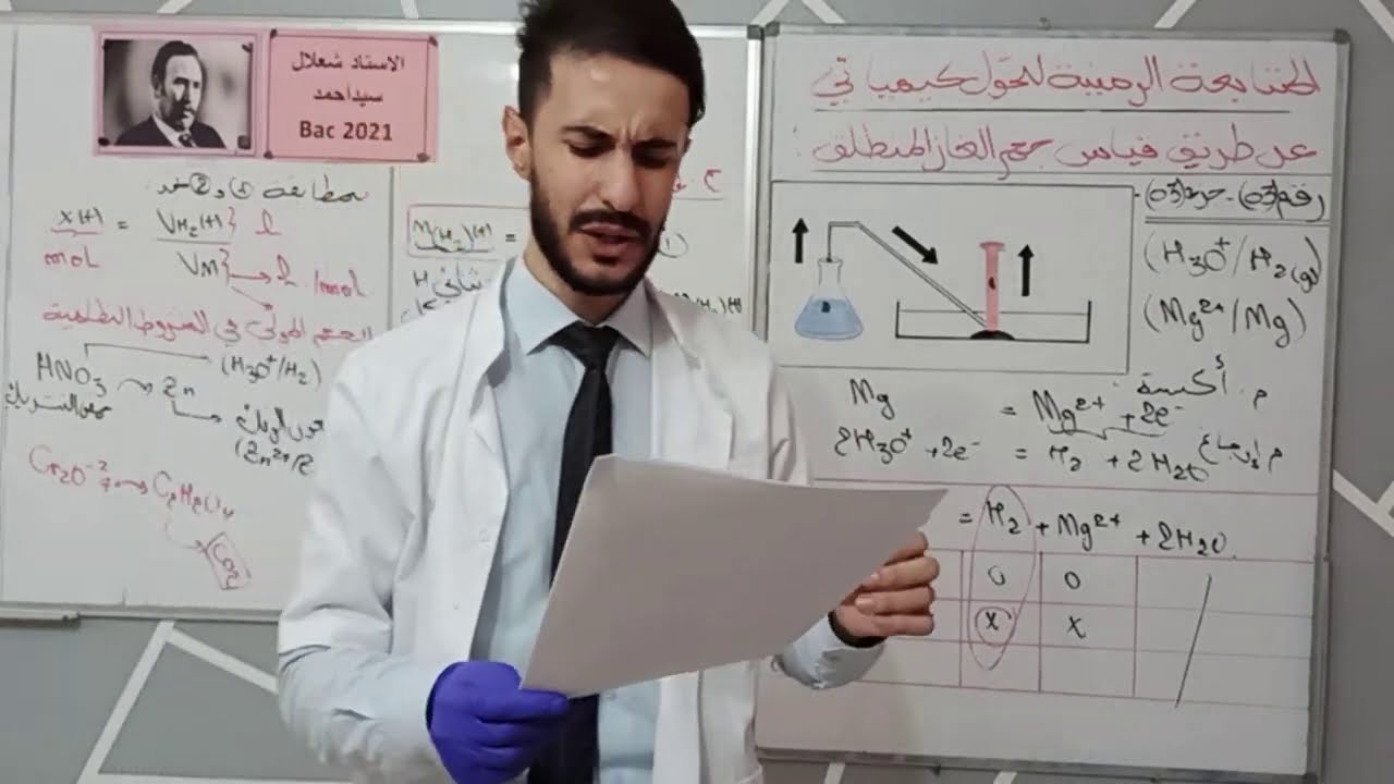 الوحدة01:جزء(03)رقم-03-حجم الغاز المنطلق شرح (درس+ تمرين مقترح ) مع حل مفصل