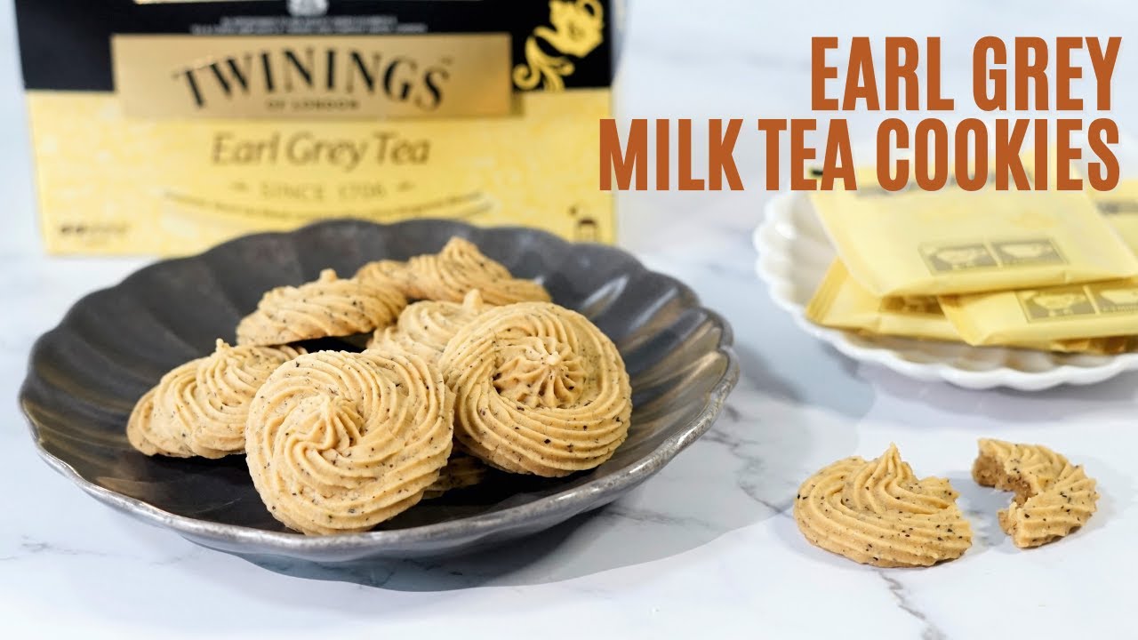Easy and quick recipe EARL GREY MILK TEA COOKIES Crispy outside
