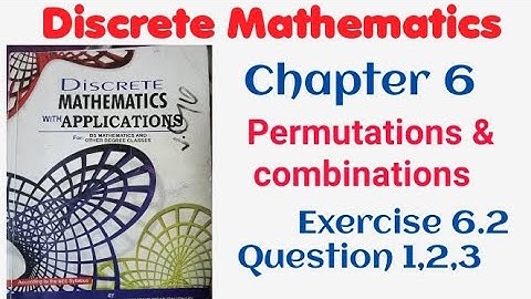 Discrete mathematics by Dr. Abdur Rehman | chapter 6 Permutations  exercise 6.2 question 1,2,3 |