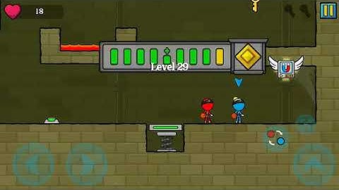 Red And Blue Stickman : Animation Parkour Level 29 Gameplay Walkthrough.