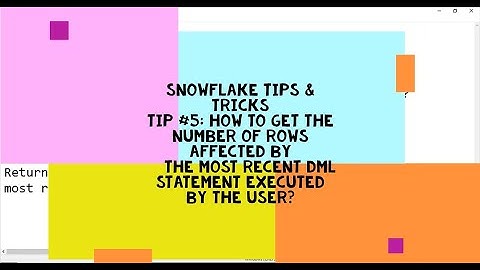 Tip #5 How to get the number of rows affected by the most recent DML statement executed by the user?