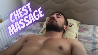 CHEST MASSAGE SPORT MASSAGE ASMR MASAAGE RELAXING MASSAGE SLEEP MASSAGE #chest #sport #massage