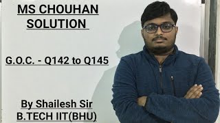M.S.Chouhan Solution - General Organic Chemistry (G.O.C)- Q142,Q143,144 & Q145