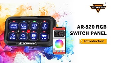 NEW! AR-820 RGB Switch Panel with APP, Toggle/ Momentary/ Pulsed Mode Supported (Two-Sided Outlet)