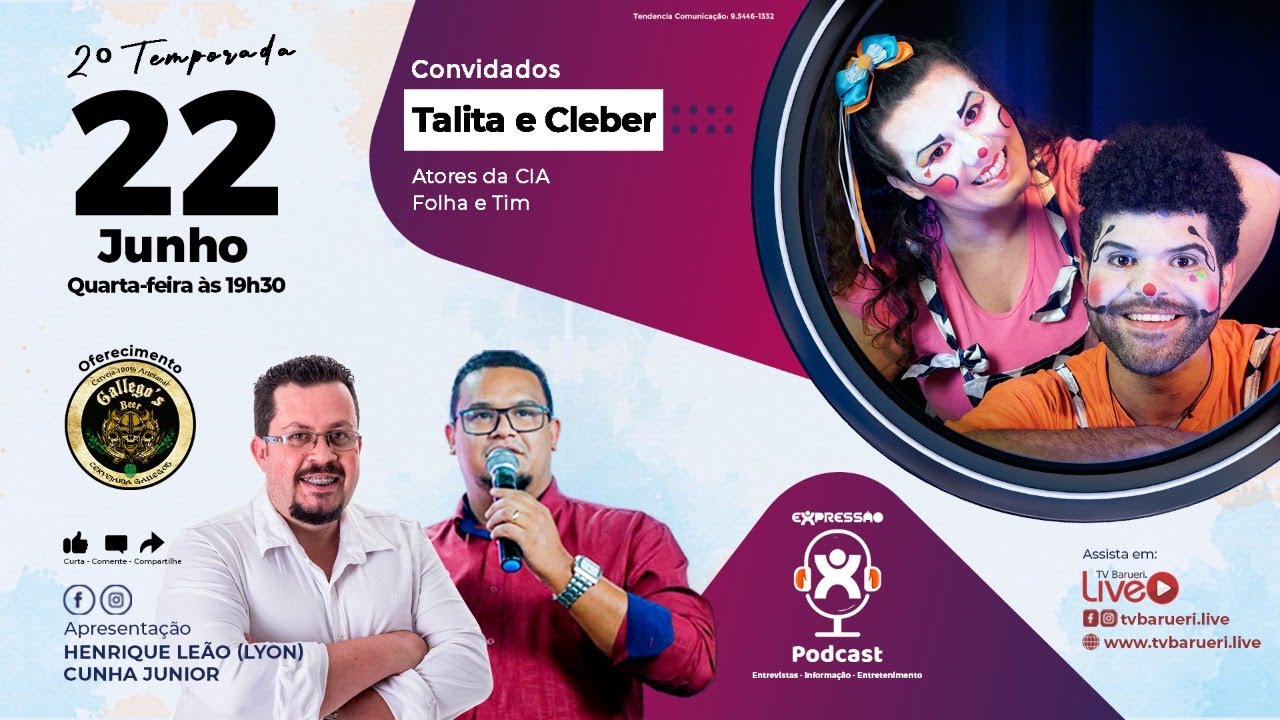 Talita E Cleber – Atores Da Cia Folha E Tim | Expressão Podcast