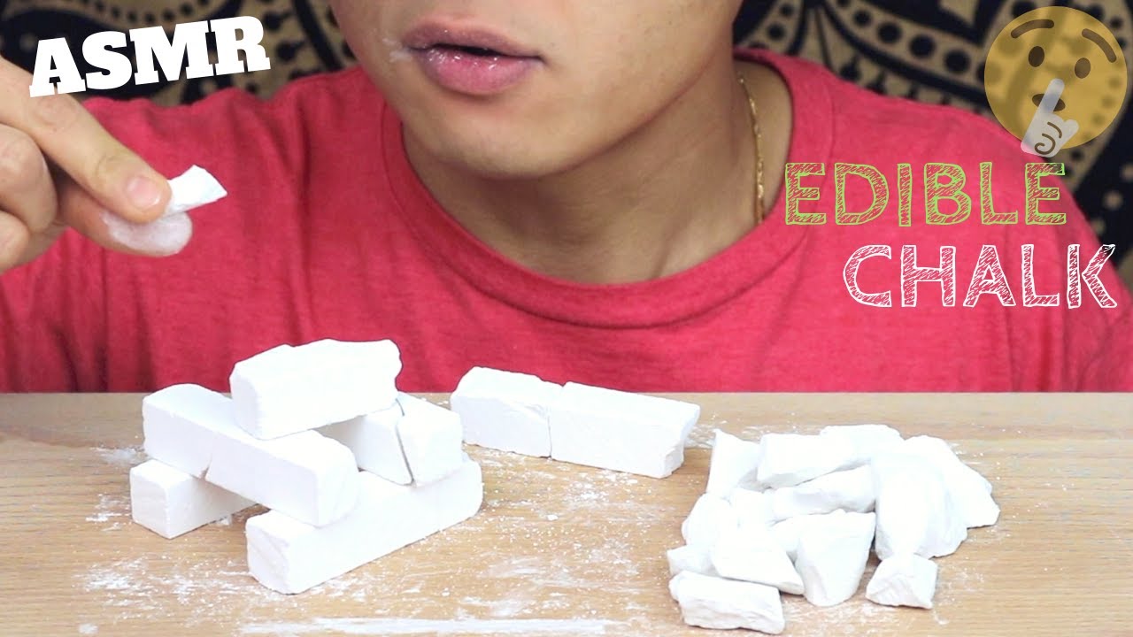 ASMR EDIBLE CHALK STICKS & CHUNKS * EXTREMELY CRUNCHY  NO TALKING * EATING  SOUNDS + Captions 먹방 