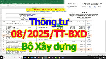 Thông tư 08/2025/TT-BXD của Bộ Xây dựng lập Tổng mức đầu tư xây dựng năm 2025