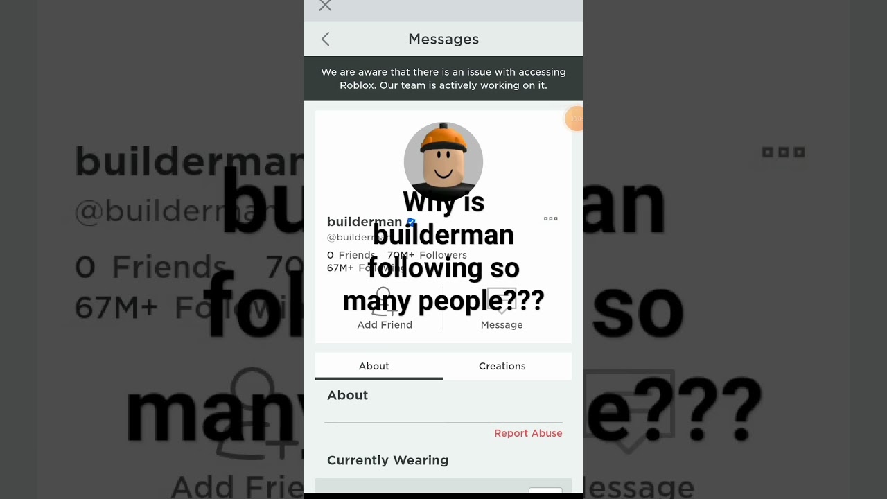 Why is builderman following so many people?? #roblox #clips #builderman #shorts #robloxgamer