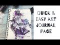Art journal with my stamps-   easy mixed  media tutorial