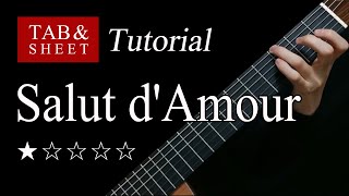 Salut d'Amour - Guitar Lesson   TAB