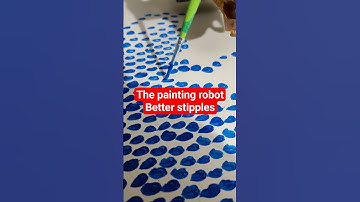 The Painting Robot: more precise stipples. #stipplingart #3dprinter #cncrouter #gcodel #pointillism