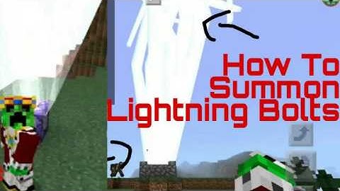 Minecraft Pe-- How To Summon Lightning Bolts!!