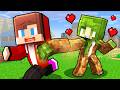 The GRASS Girl Wants to Turn JJ into an Grass Man, but JJ Runs Away - Maizen Minecraft Animation