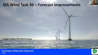 IEA Wind Task 36 as presented on the WindEurope ElectricCity conference, 23-25 November 2021