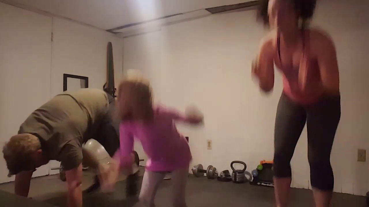 Mom and kids do Insanity Max 30 together