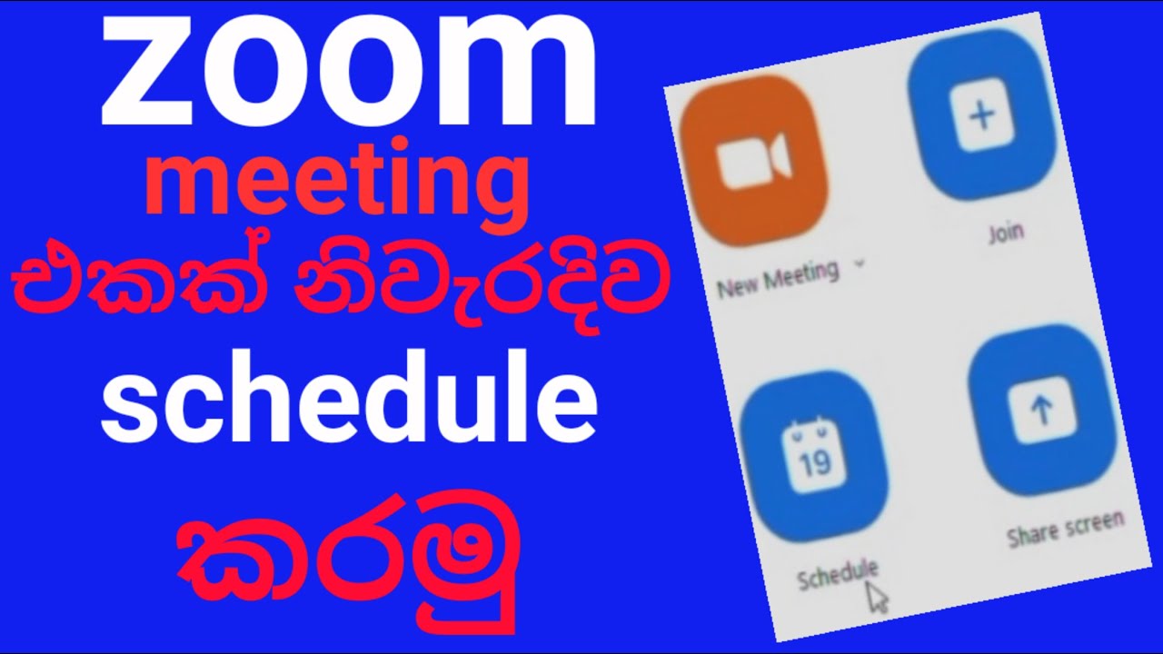 How to schedule a zoom meeting YouTube
