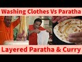 Making Paratha - Malabar Kerala Paratha - Perfect Layered Paratha and Channa Curry - Indian Chole