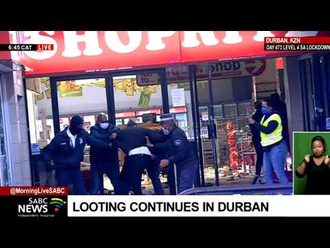 KZN Shutdown I Police pounce on shop looters in Durban