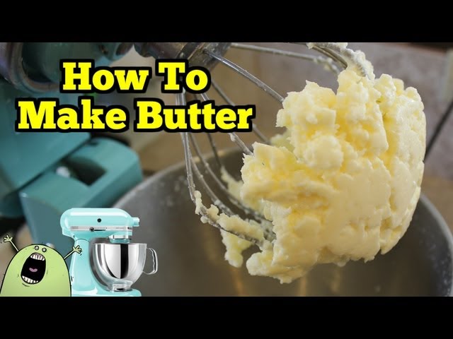 How To Make REAL BUTTER in a KitchenAid Mixer 