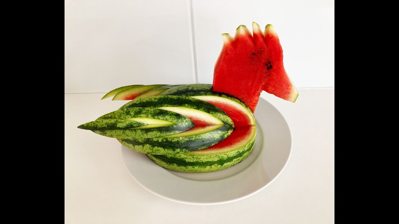 Wassermelone - Schwan - Vogel - Ente - Tier - Bird - Carving ...