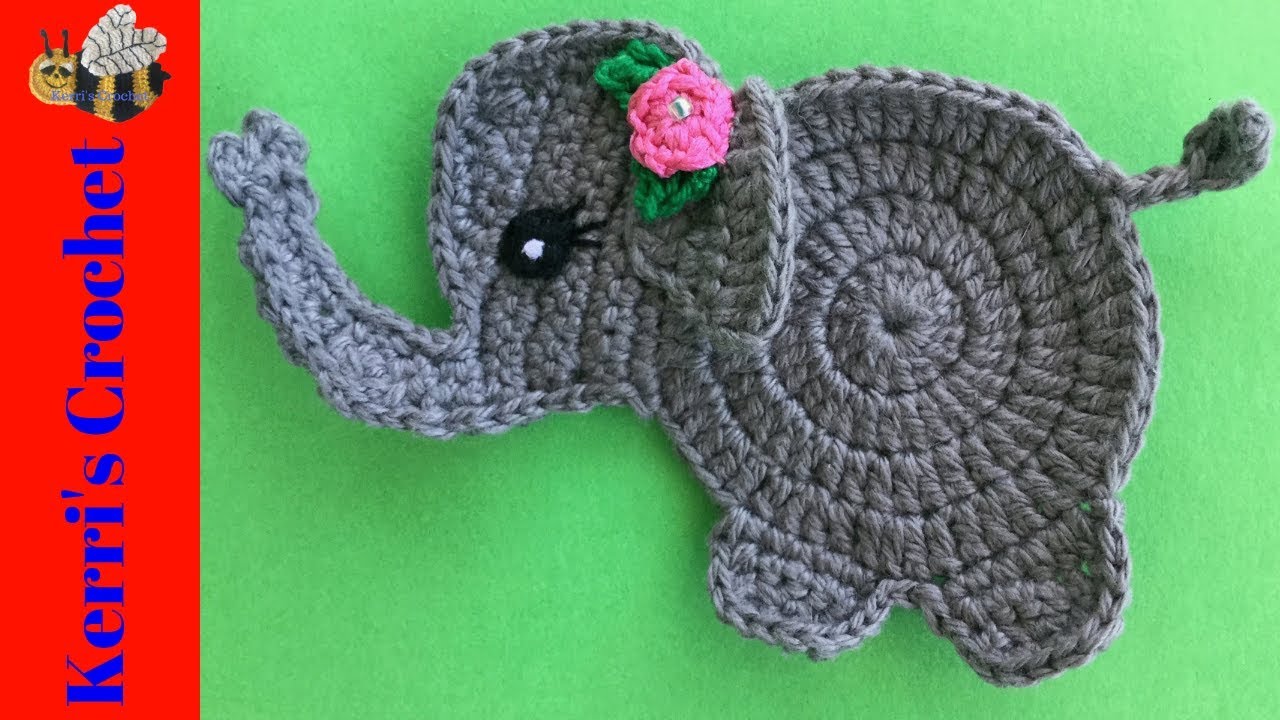 Baby Elephant Crochet Tutorial Crochet Applique Tutorial Youtube