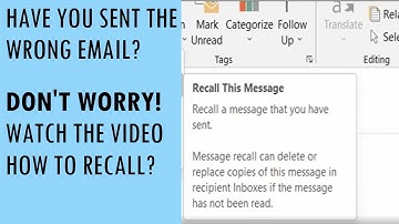 How to Recall or replace an email message that you sent | Outlook