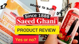 SAEED GHANI products reviews (Skincare + Haircare)