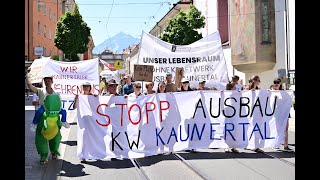 Demo gegen den Ausbau KW Kaunertal, Innsbruck am 25.06.2023